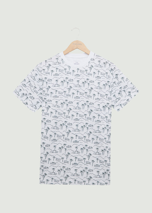 Beach T Shirt - White/Green