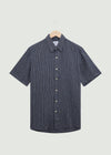Ledston SS Shirt - Dark Navy/White