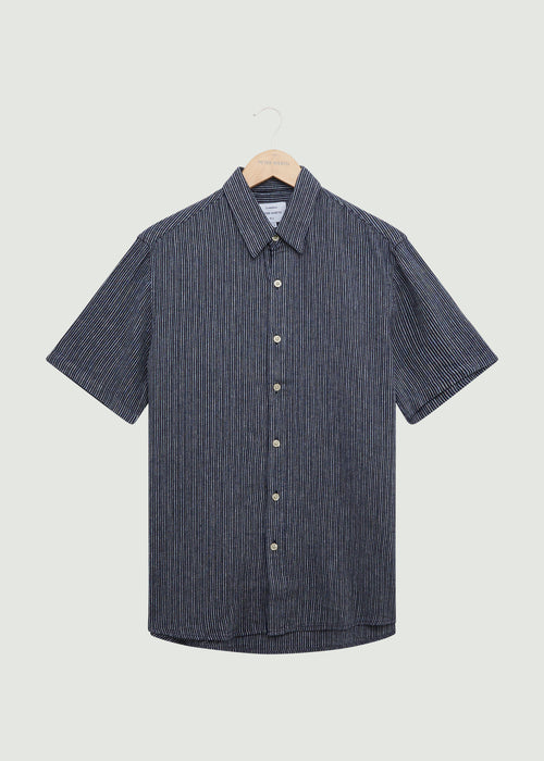 Ledston SS Shirt - Dark Navy/White