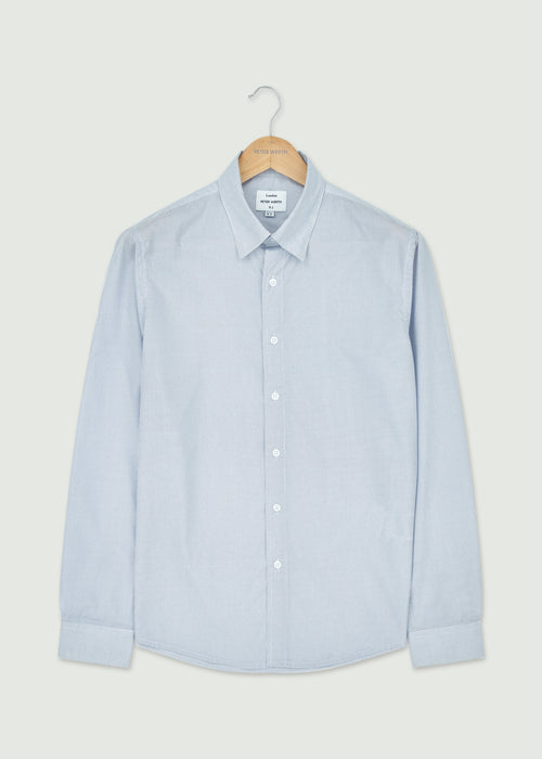 Bayonne Long Sleeve Shirt - White/Navy