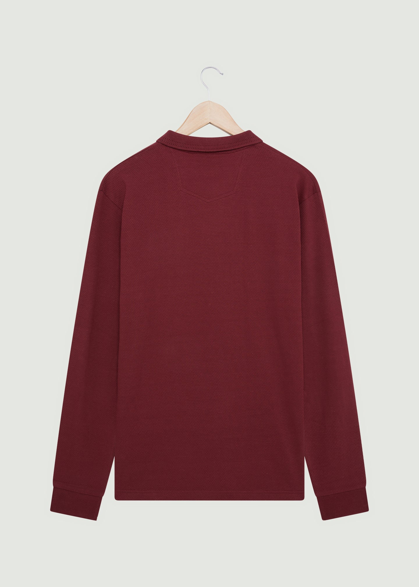 Barone Long Sleeved Polo Burgundy Peter Werth