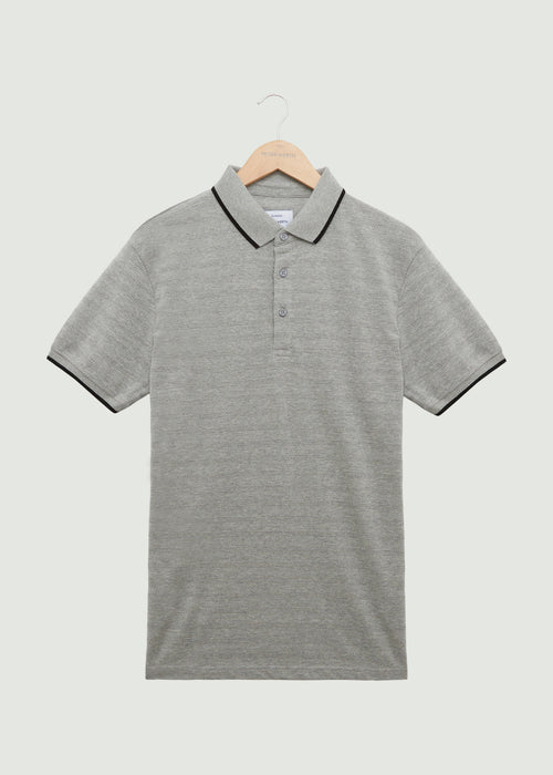 Henry Polo Shirt - Grey Marl