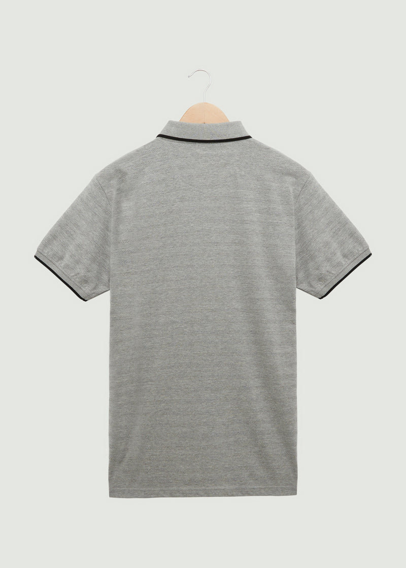 Henry Polo Shirt - Grey Marl