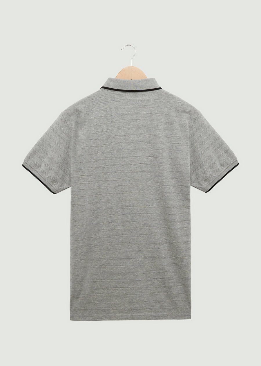 Henry Polo Shirt - Grey Marl