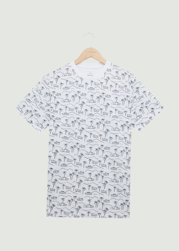 Beach T Shirt - White/Green
