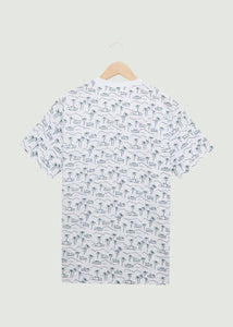 Beach T Shirt - White/Green
