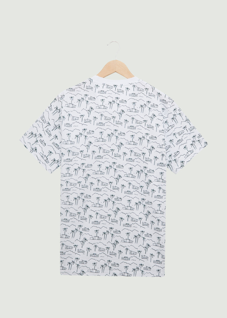 Beach T Shirt - White/Green