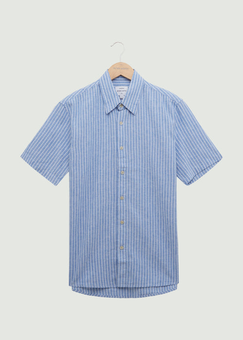 Grantley SS Shirt - Blue/White
