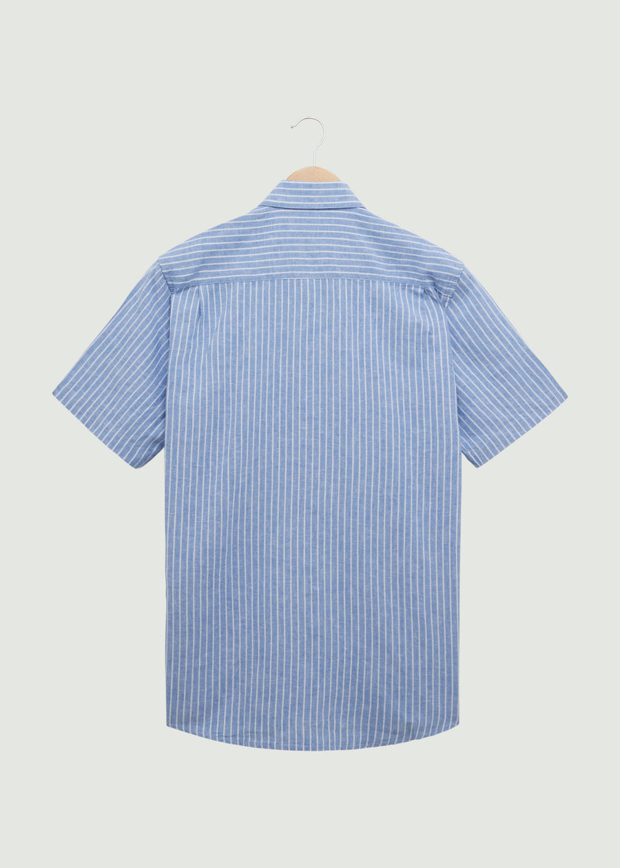 Grantley SS Shirt - Blue/White