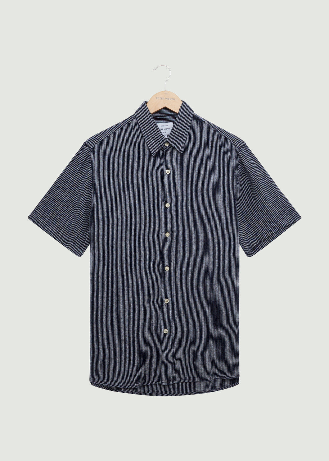 Ledston SS Shirt - Dark Navy/White