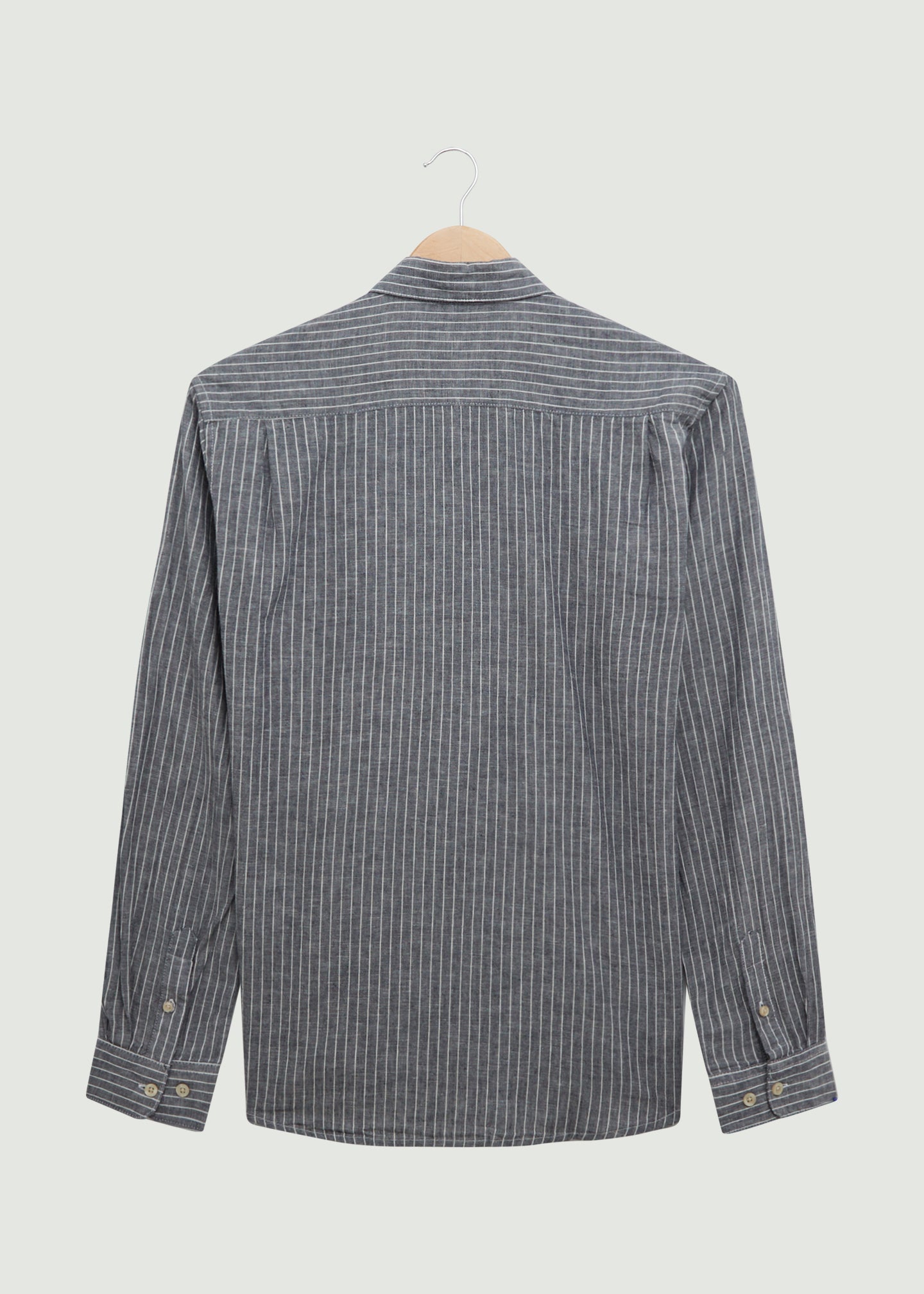 T-shirt décontracté avec rayures, col rond et coupe confortable - indigo clair rayé