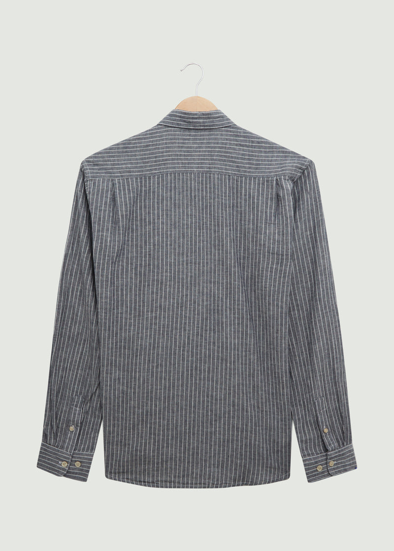 Otton LS Shirt - Navy/White