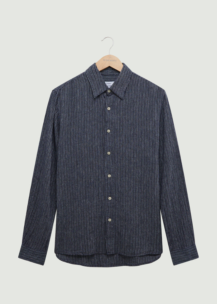 Raymont LS Shirt - Dark Navy/White