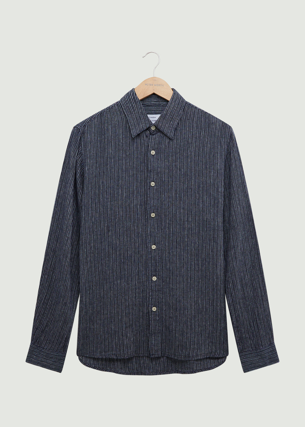 Raymont LS Shirt - Dark Navy/White