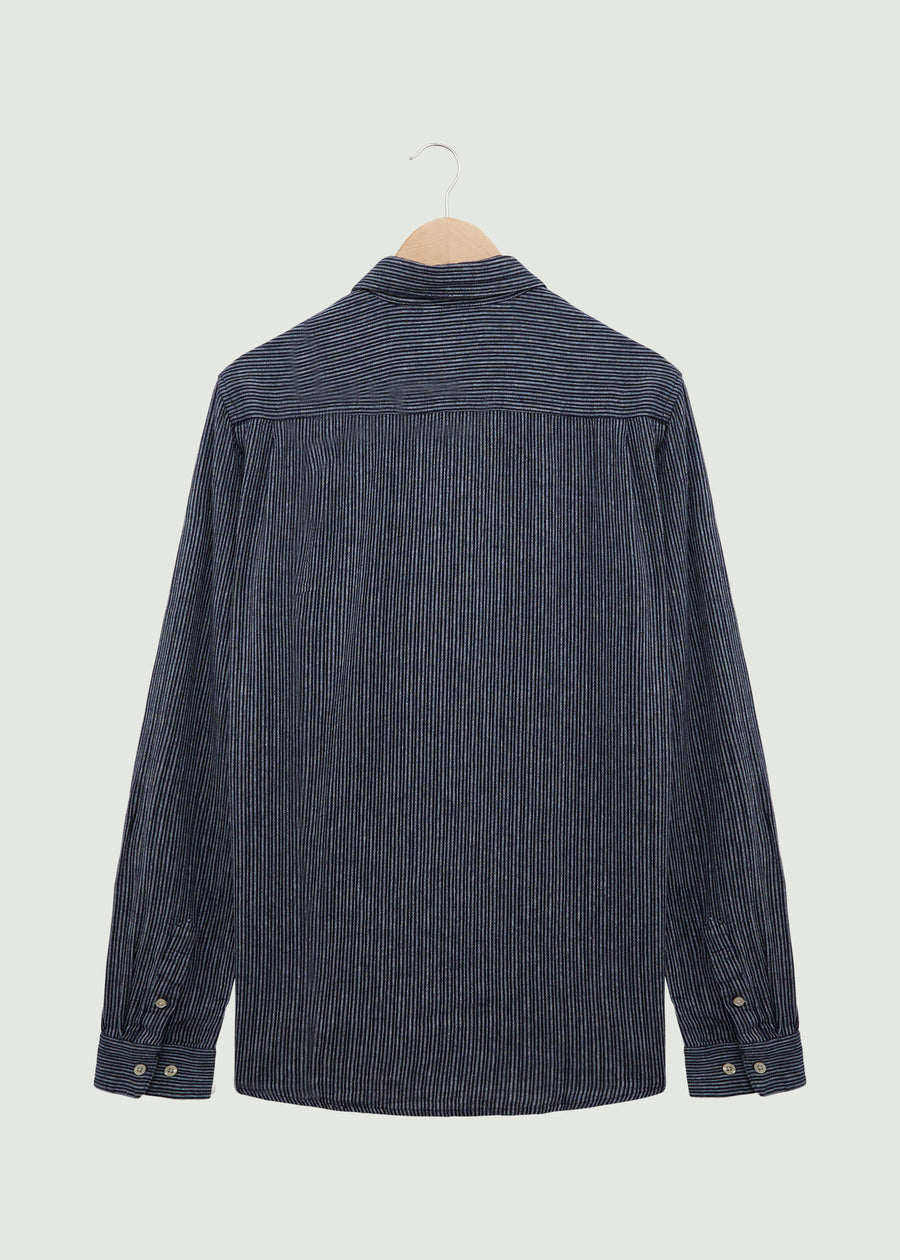 Raymont LS Shirt - Dark Navy/White