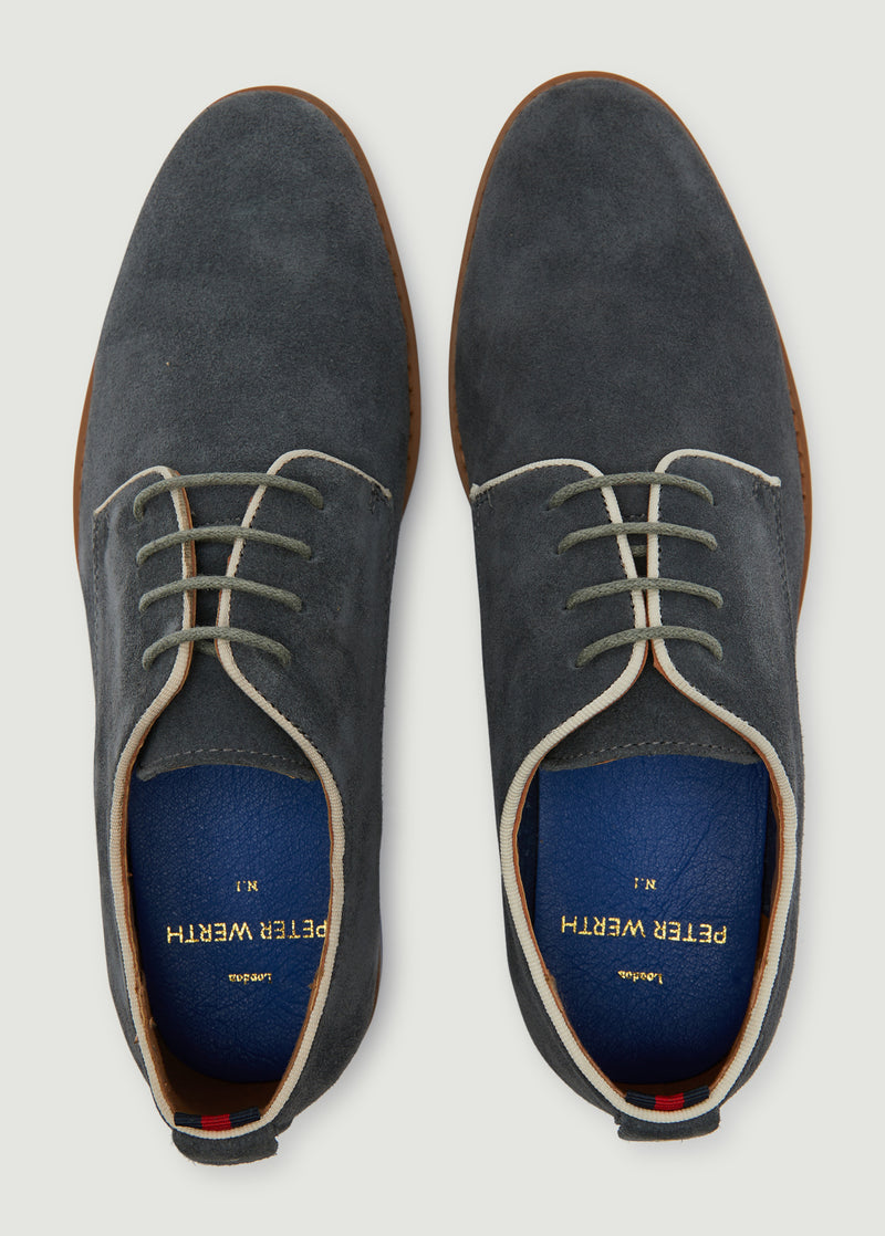 Suede store blue shoes