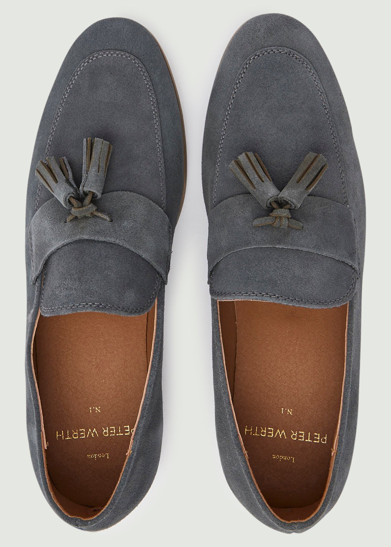 Dark shop grey loafers