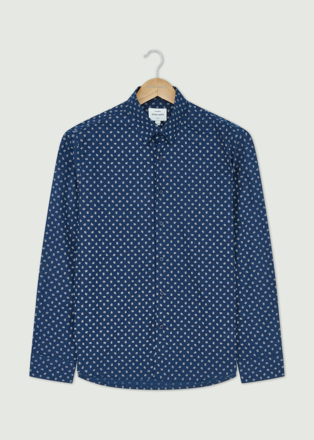 Chancelot Long Sleeve Shirt - Navy/White