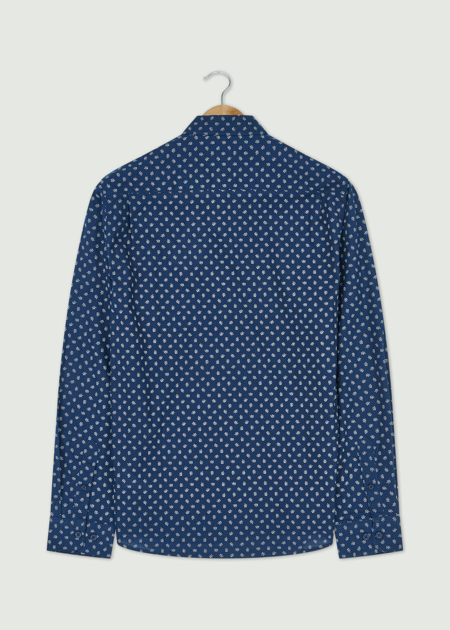 Chancelot Long Sleeve Shirt - Navy/White