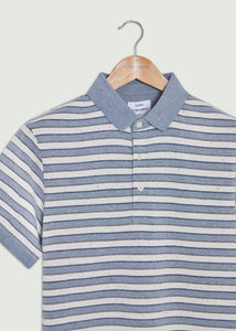 Daplyn Polo Shirt - Blue Marl/White