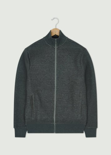 Neptune Zip Up - Charcoal Marl