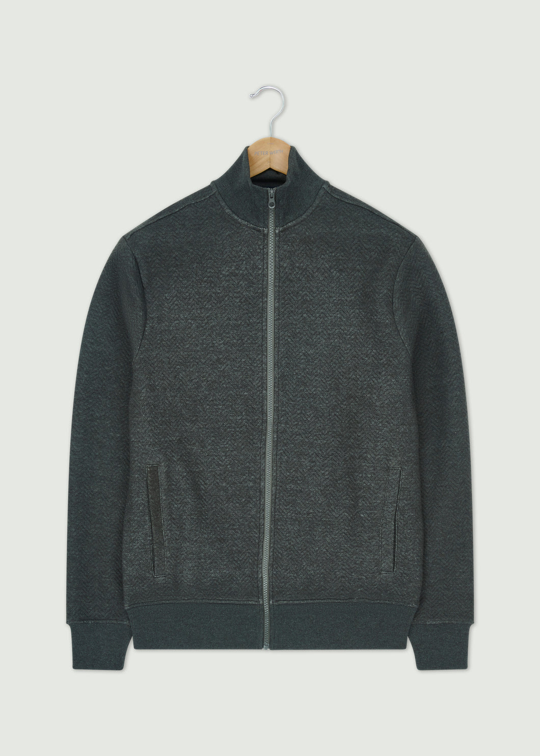 Neptune Zip Up - Charcoal Marl – Peter Werth