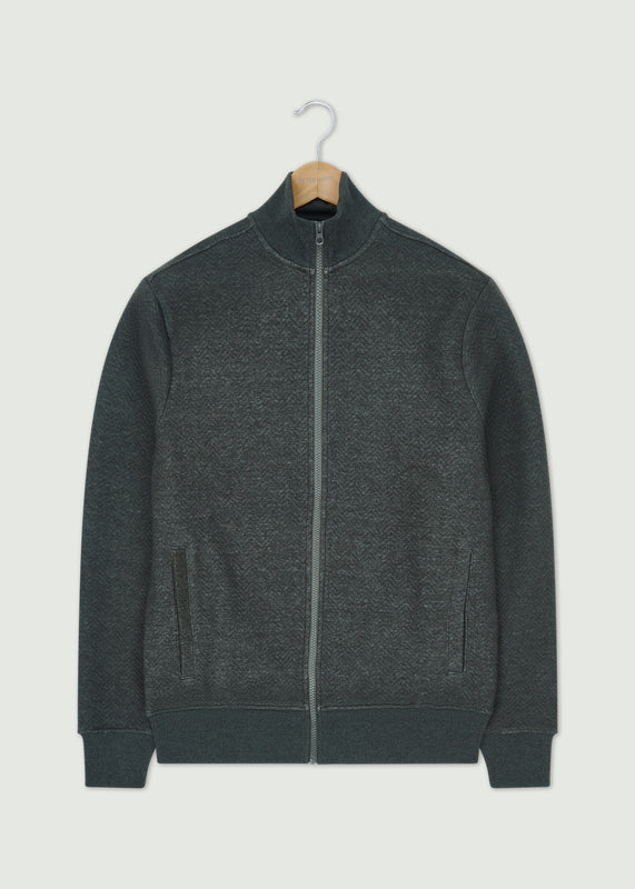 Neptune Zip Up - Charcoal Marl