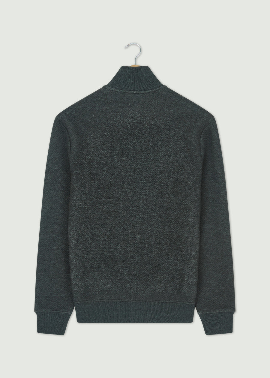 Neptune Zip Up - Charcoal Marl