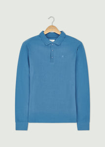 Barone Long Sleeve Polo - Blue