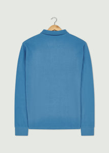 Barone Long Sleeve Polo - Blue