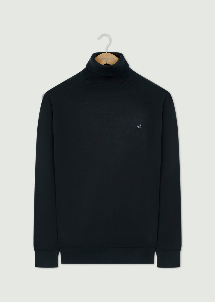 Wright Roll Neck Jumper - Black