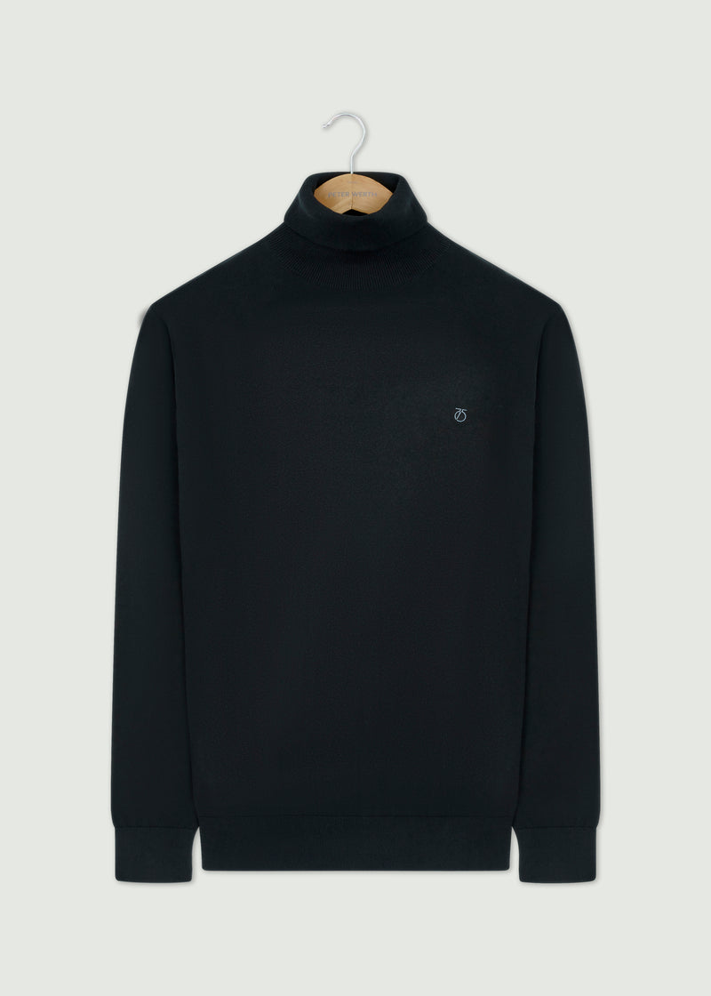 Wright Roll Neck Jumper - Black