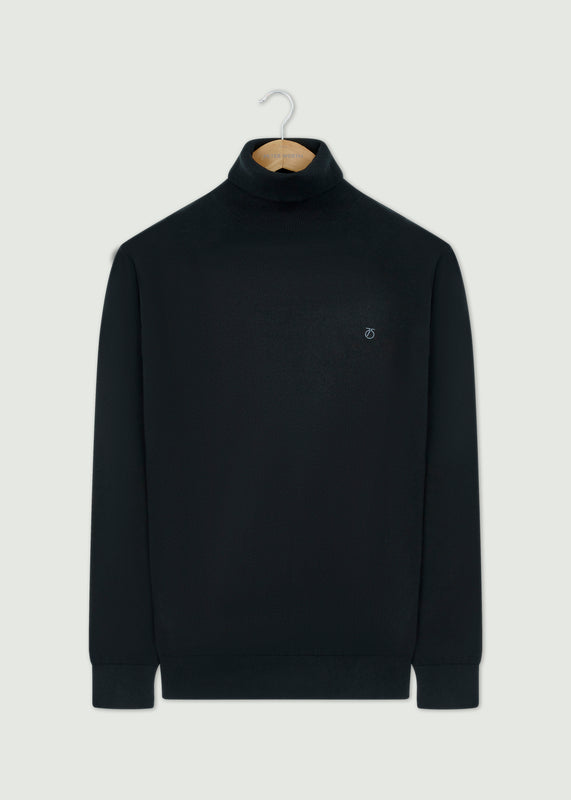 Wright Roll Neck Jumper - Black