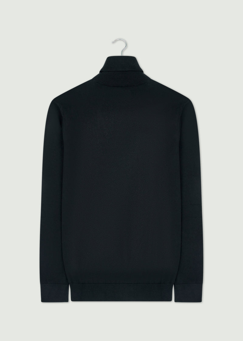 Wright Roll Neck Jumper - Black