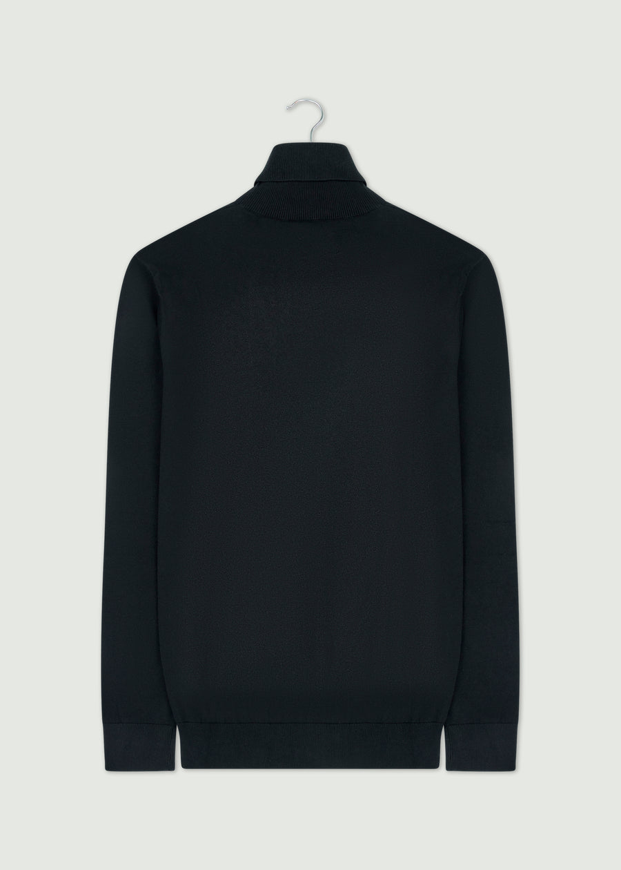Wright Roll Neck Jumper - Black