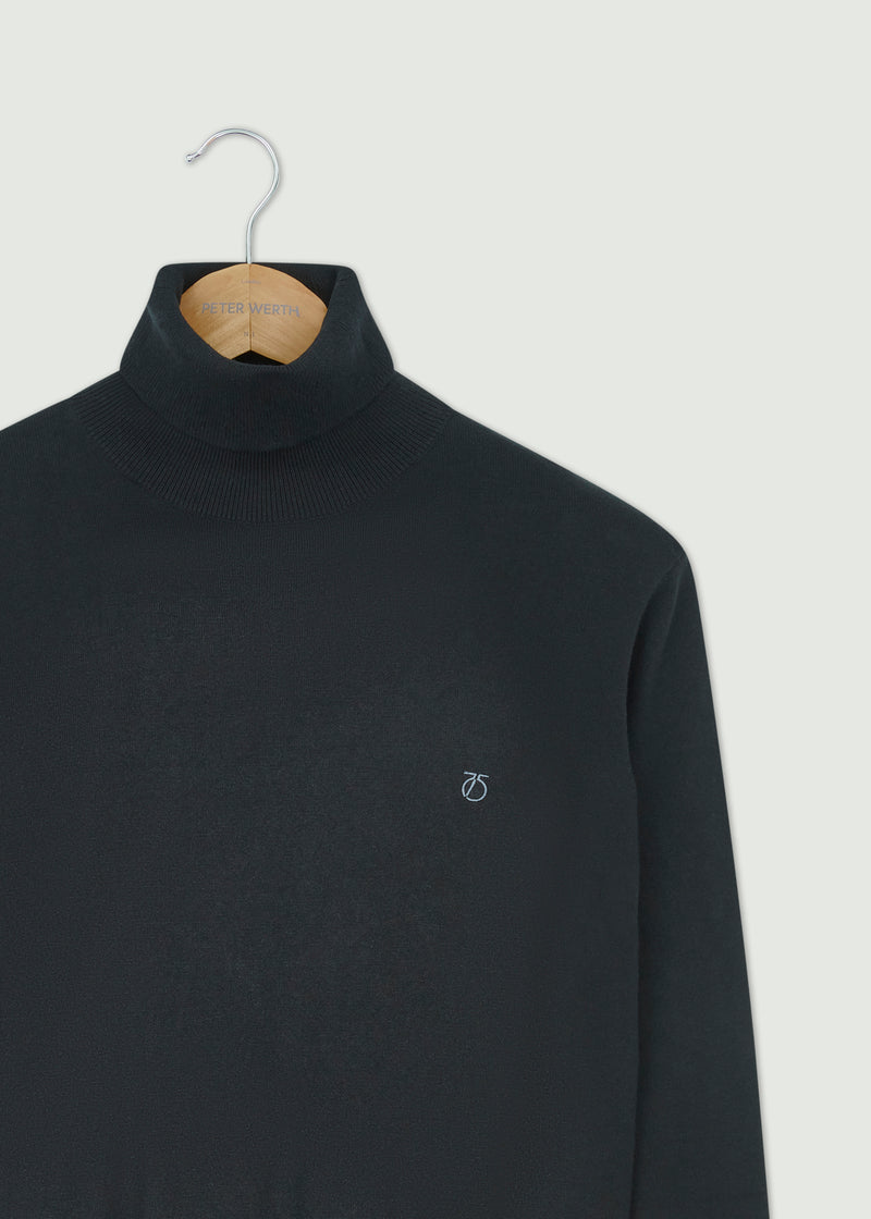 Wright Roll Neck Jumper - Black