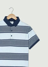 Load image into Gallery viewer, Earnshaw Polo Shirt - Navy/Light Blue