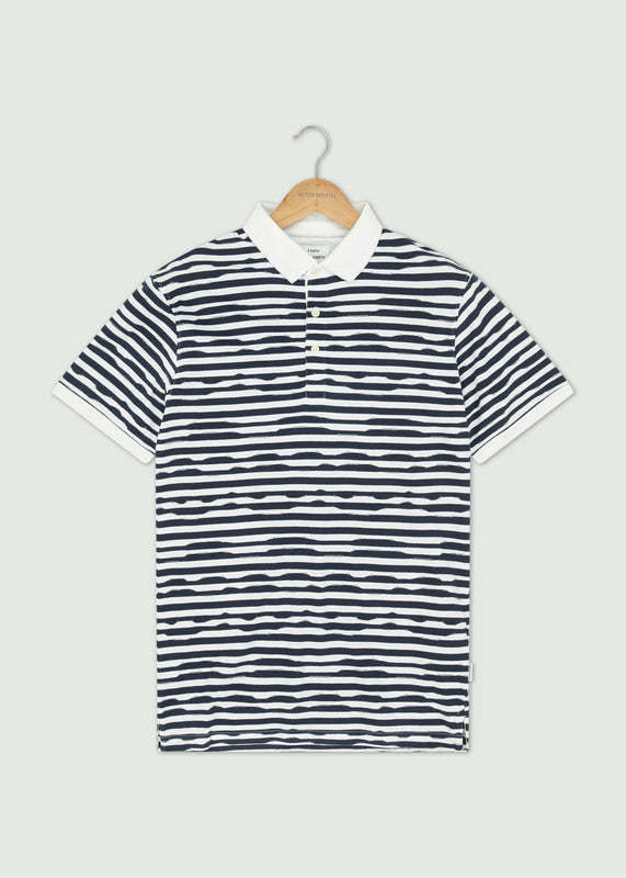 Harper Polo Shirt - Navy/White