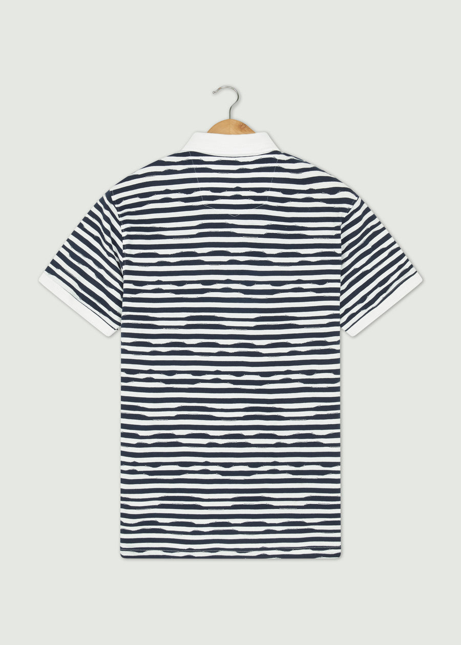 Harper Polo Shirt - Navy/White