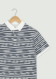 Harper Polo Shirt - Navy/White