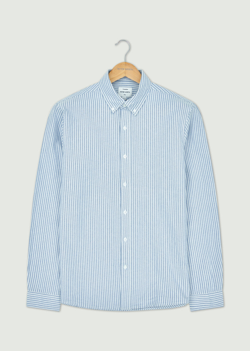 Chateau Long Sleeved Shirt - Light Blue/White