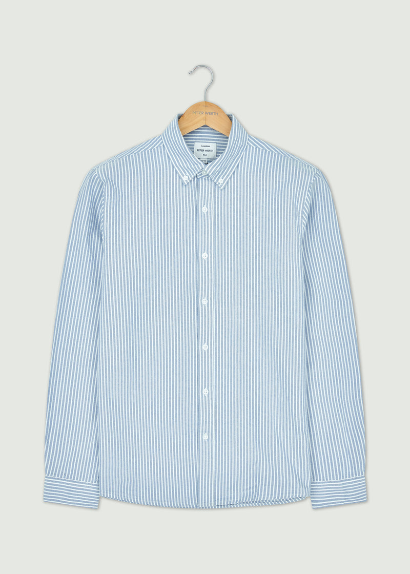 Chateau Long Sleeve Shirt - Light Blue/White