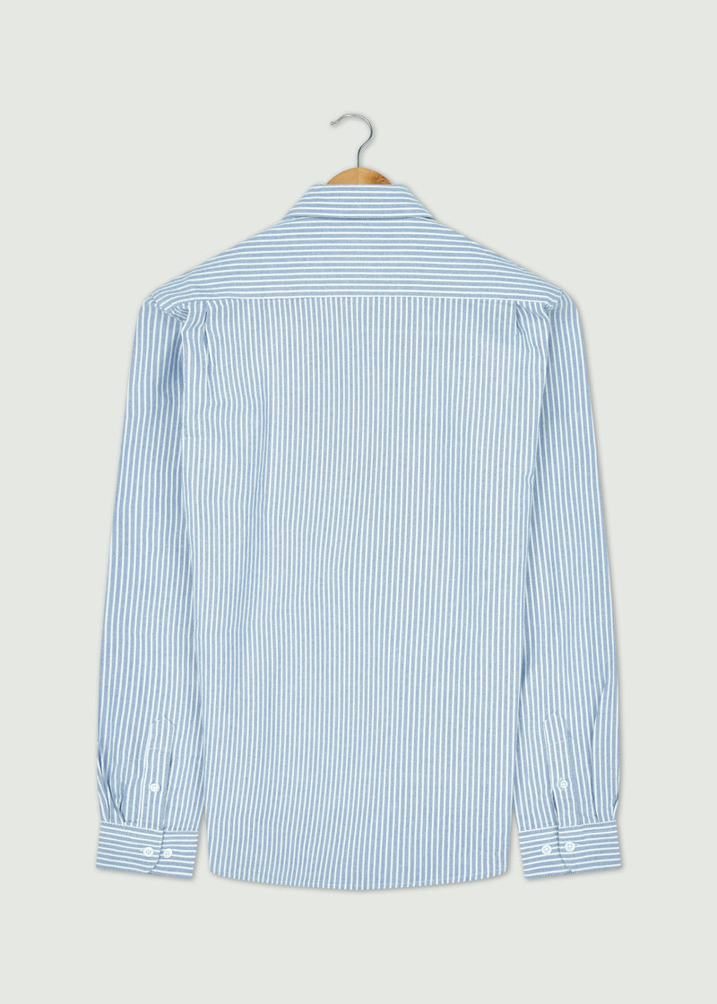 Chateau Long Sleeved Shirt - Light Blue/White
