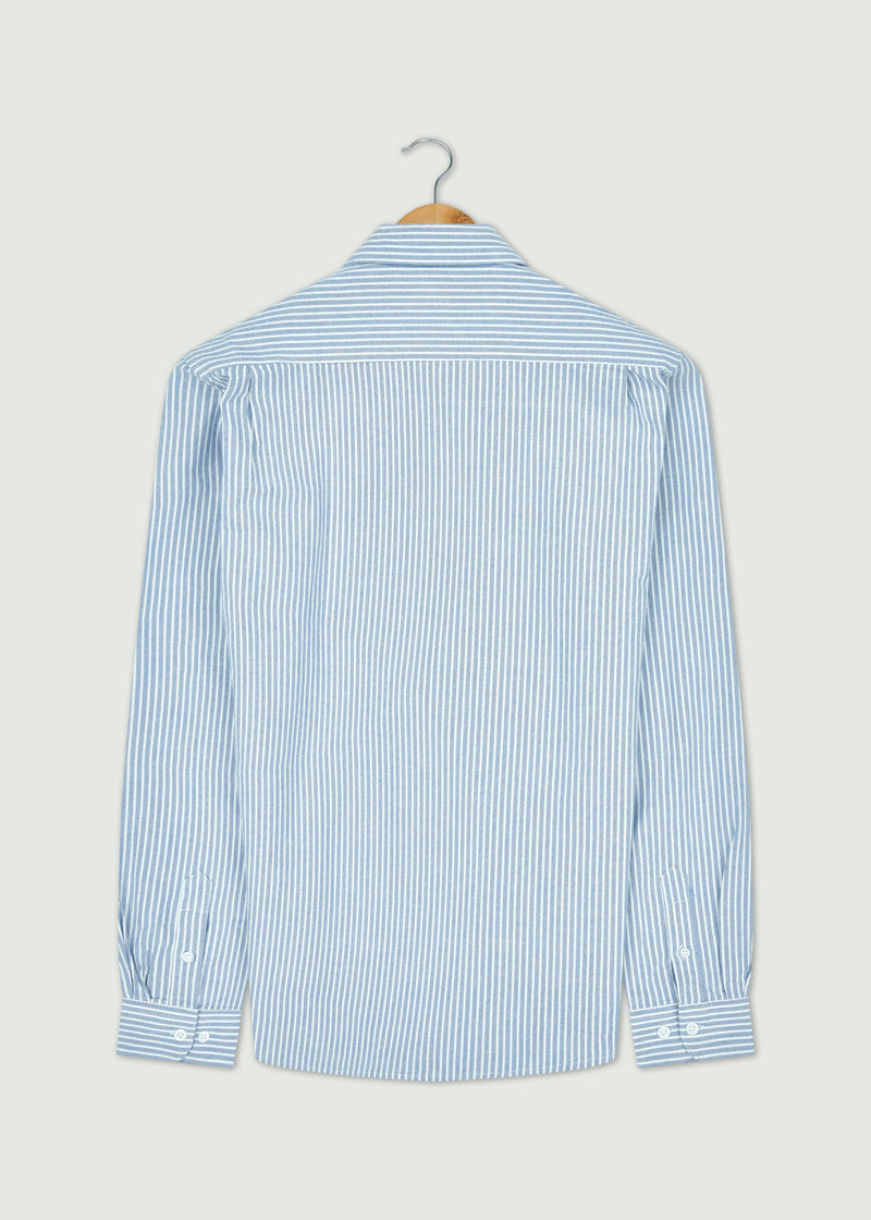 Chateau Long Sleeved Shirt - Light Blue/White