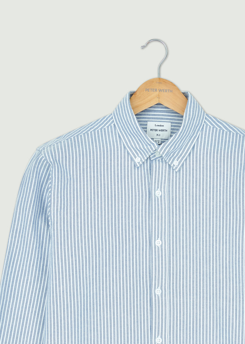 Chateau Long Sleeved Shirt - Light Blue/White