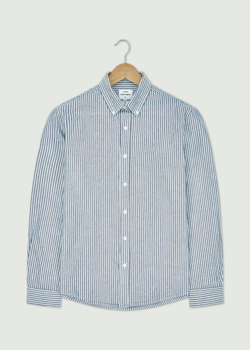 Chateau Long Sleeve Shirt - Navy/White