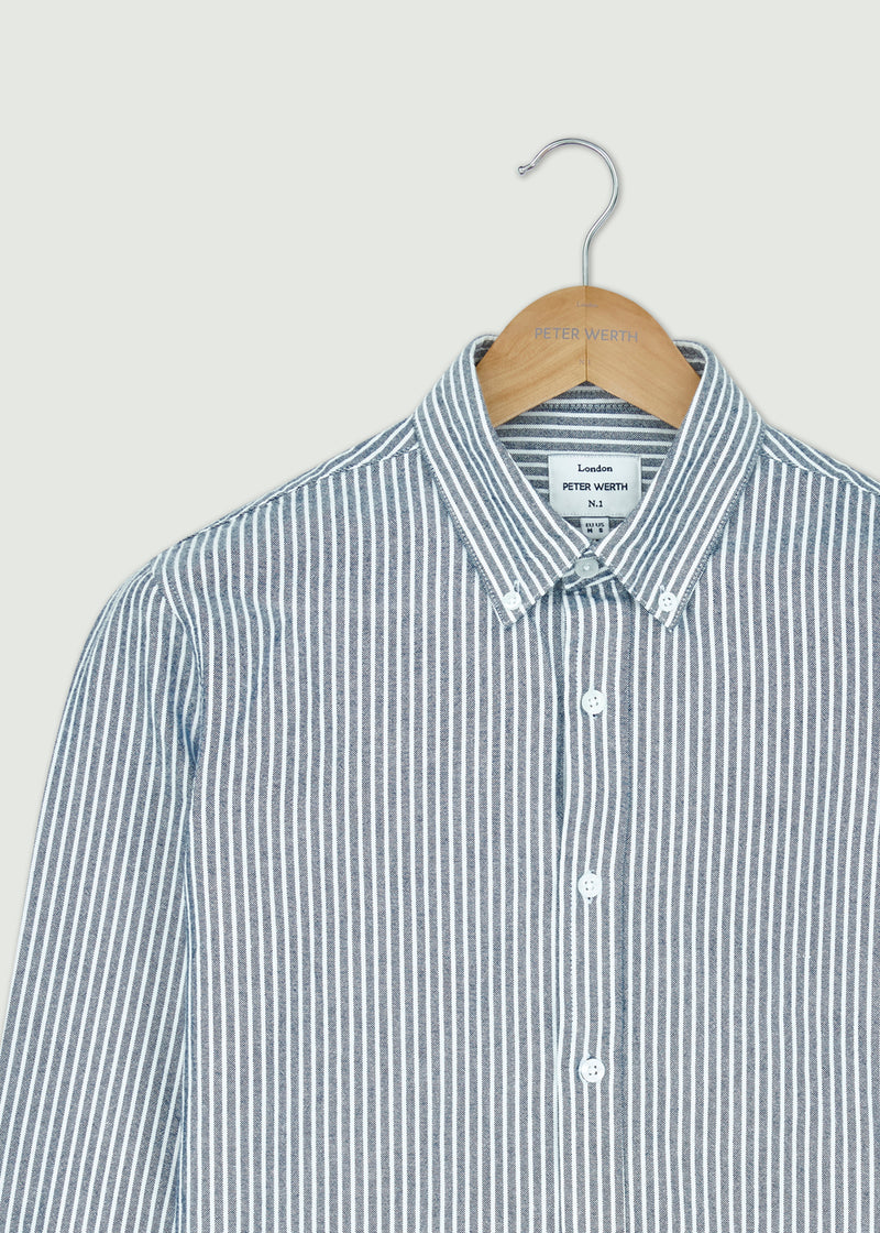 Chateau Long Sleeve Shirt - Navy/White