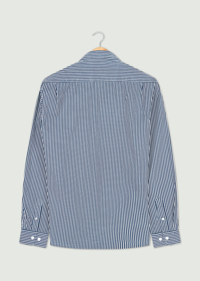 Pinnacle Long Sleeve Shirt - Navy/White