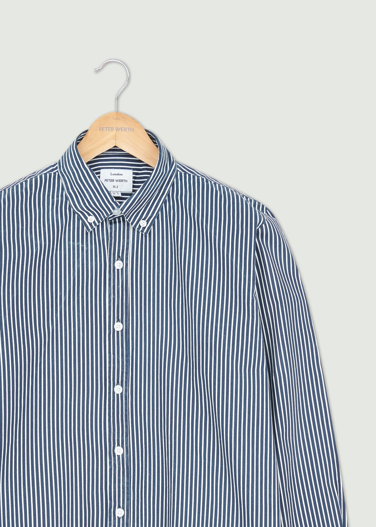 Pinnacle Long Sleeve Shirt - Navy/White – Peter Werth