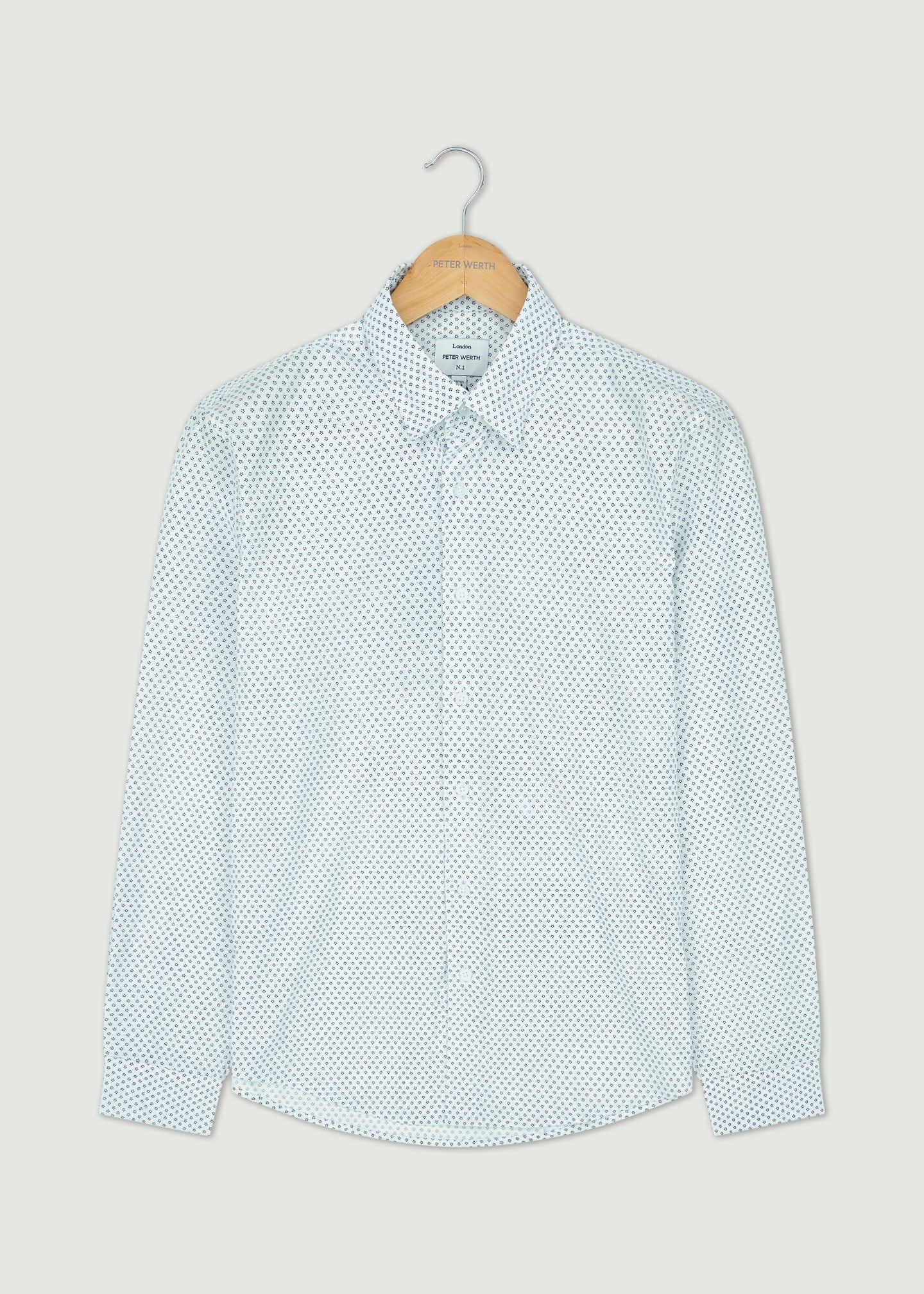 Hanley Long Sleeve Shirt - White/Navy